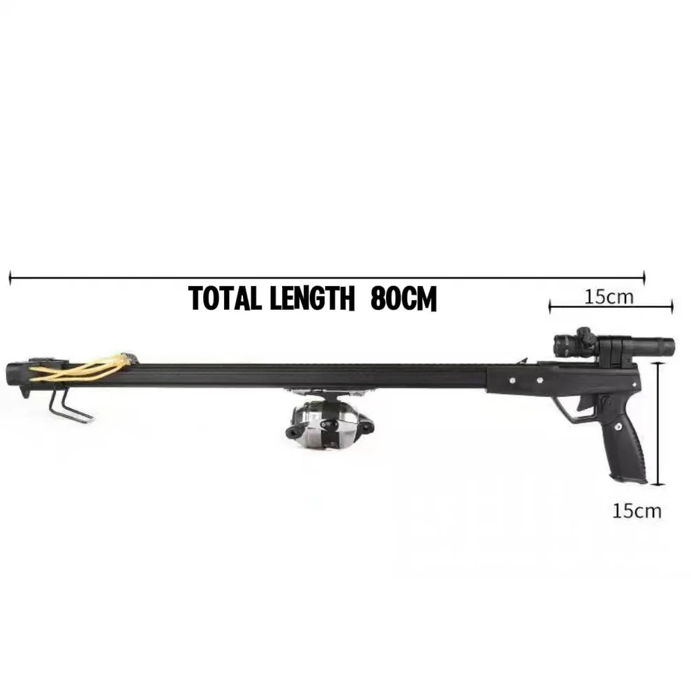 Buy Slingshot Gun Powerful Long Rod with Fishing Reel Online.