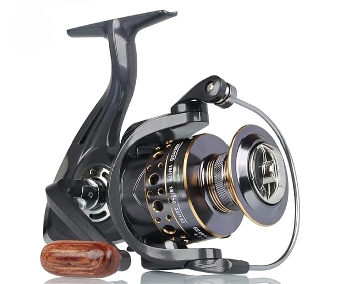 Buy Spinning Reel Online | Buy Spinning Reel for Fishing - 13+1 BB, Metal Body Reel with Smooth Gear Ratio and Collapsible Wooden Handle for Freshwater, Saltwater, Boat and Rock Fishing Online
