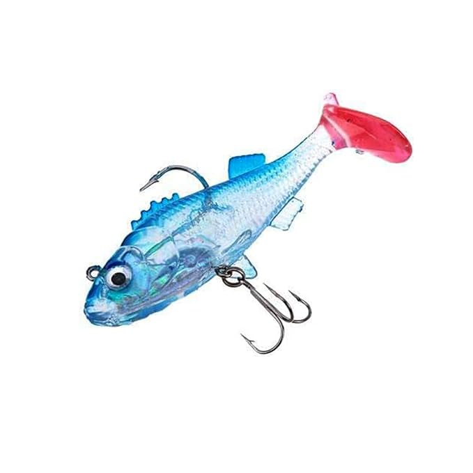 Buy  Fishing Lures Saltwater Silicone Soft Bait Artificial Baits Online | Buy Fishing Lures Saltwater Silicone Soft Bait Artificial Baits, Fishing Spoon Double Hook Pack of 4 Online