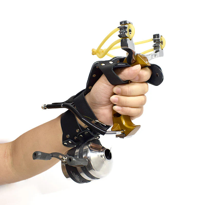Buy  Fishing Slingshot with Plastic and Metal Online|Buy Stainless Steel Fishing Slingshot with Plastic and Metal Reel Combo for Outdoor Fishing Slingshot Catapult