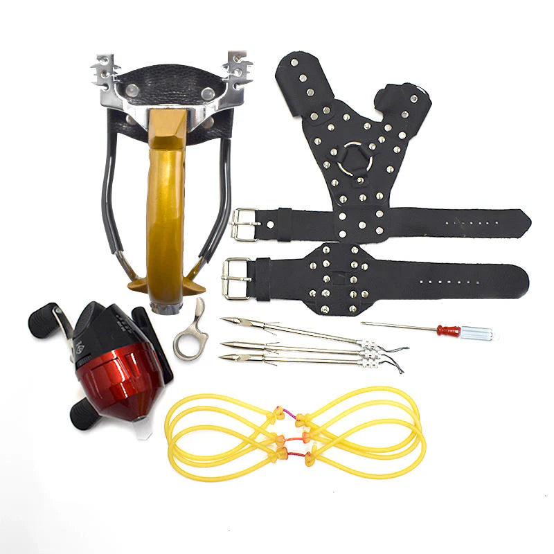 Buy  Fishing Slingshot with Plastic and Metal Online|Buy Stainless Steel Fishing Slingshot with Plastic and Metal Reel Combo for Outdoor Fishing Slingshot Catapult